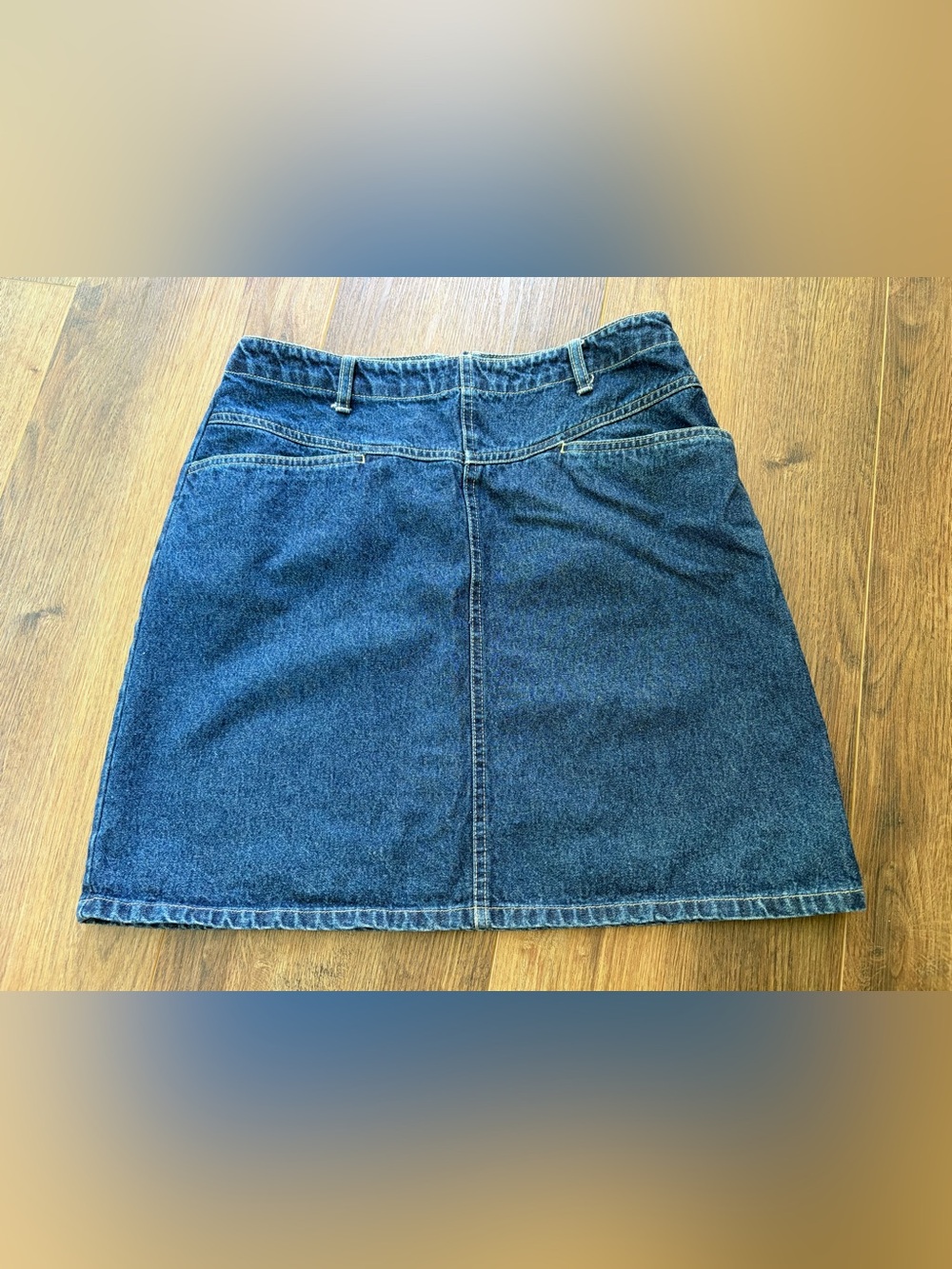 Route 66 Vintage Denim Mini Skirt
